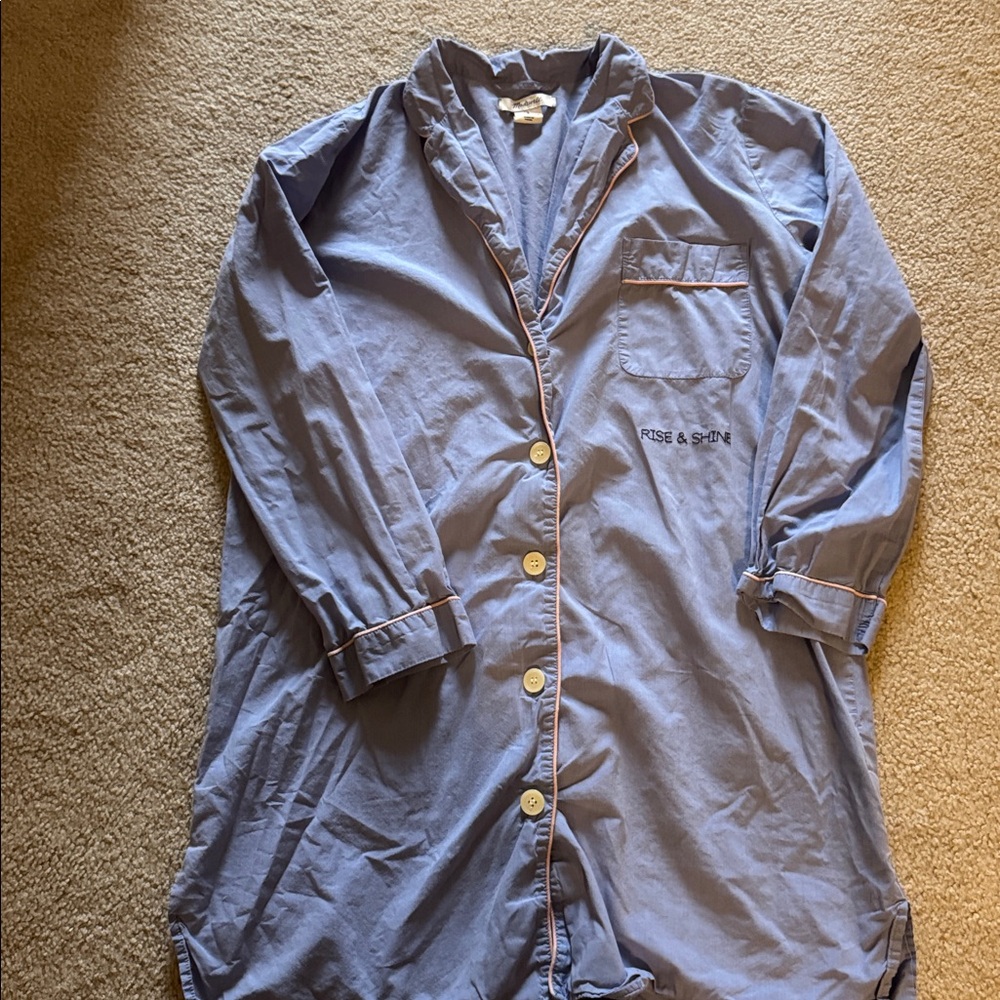 Madewell Light Blue Collared Nightshirt